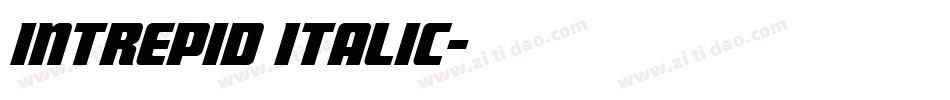 Intrepid Italic字体转换